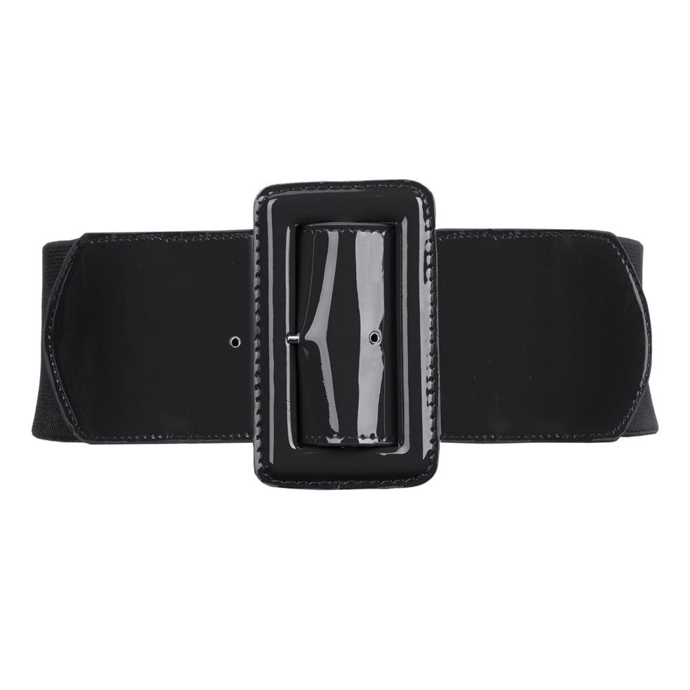 Wide Patent Leather Stretch Belt (2 Colours