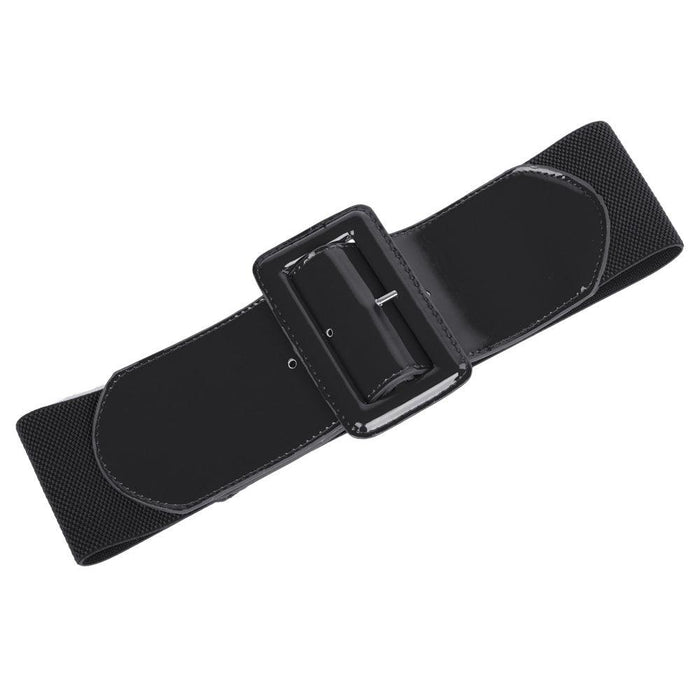 Wide Patent Leather Stretch Belt (2 Colours