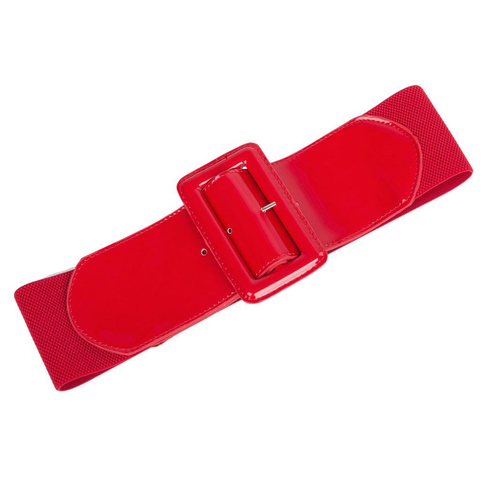 Wide Patent Leather Stretch Belt (2 Colours