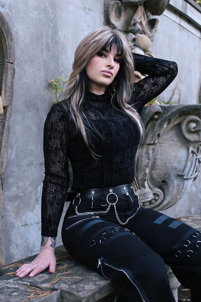 Lattice Sheer Top