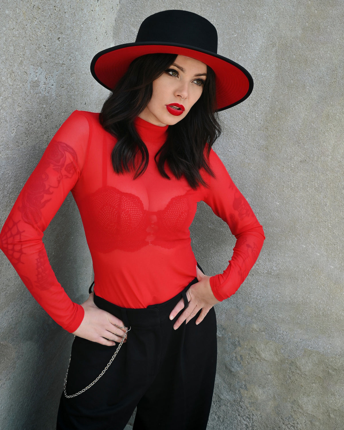 Long Sleeve Mesh Top