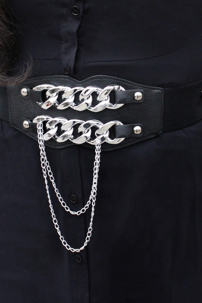 Turn heads with the Punk Chain Belt by KATAKOMB—a statement accessory featuring high-impact metal links and a snap-back design that fits seamlessly at one size. Whether you’re going for punk, grunge or high-fashion edge, this chain belt promises to complete your bold look.