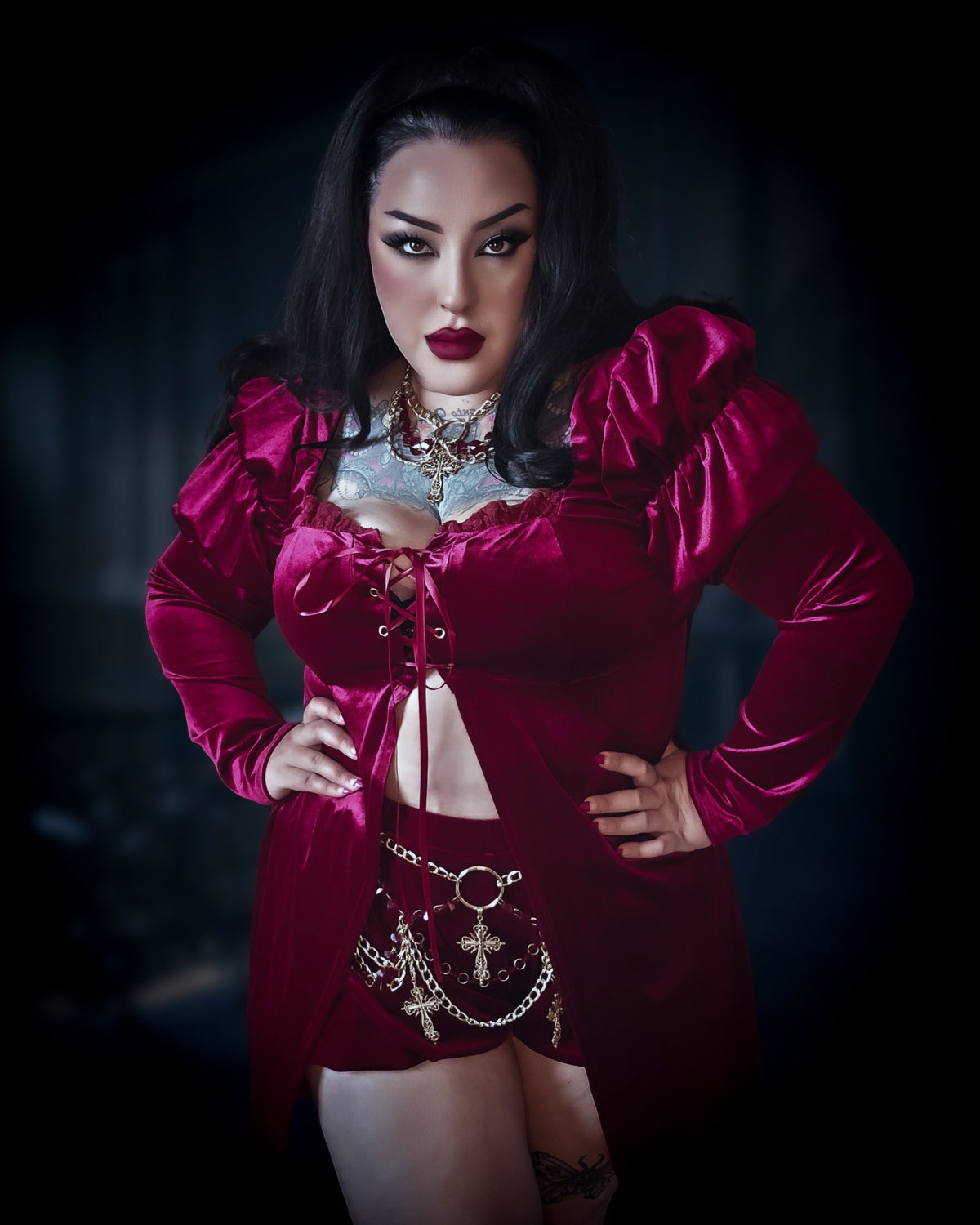 Moonlit Order Top - Burgundy