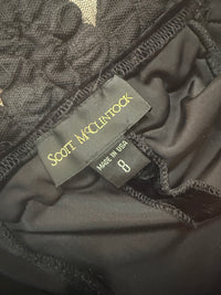 Vintage 90s Scott McClintock Velvet Lace-Back Maxi Dress