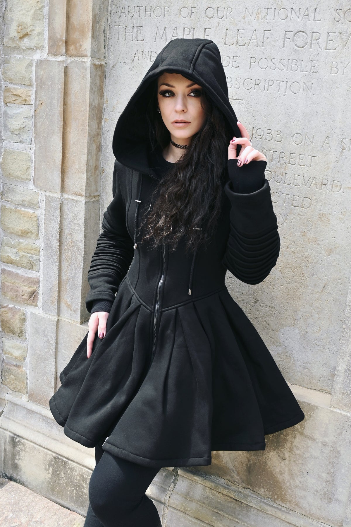 Dracula Hoodie Dress – Gothic Hoodie Dress by Dracula Clothing