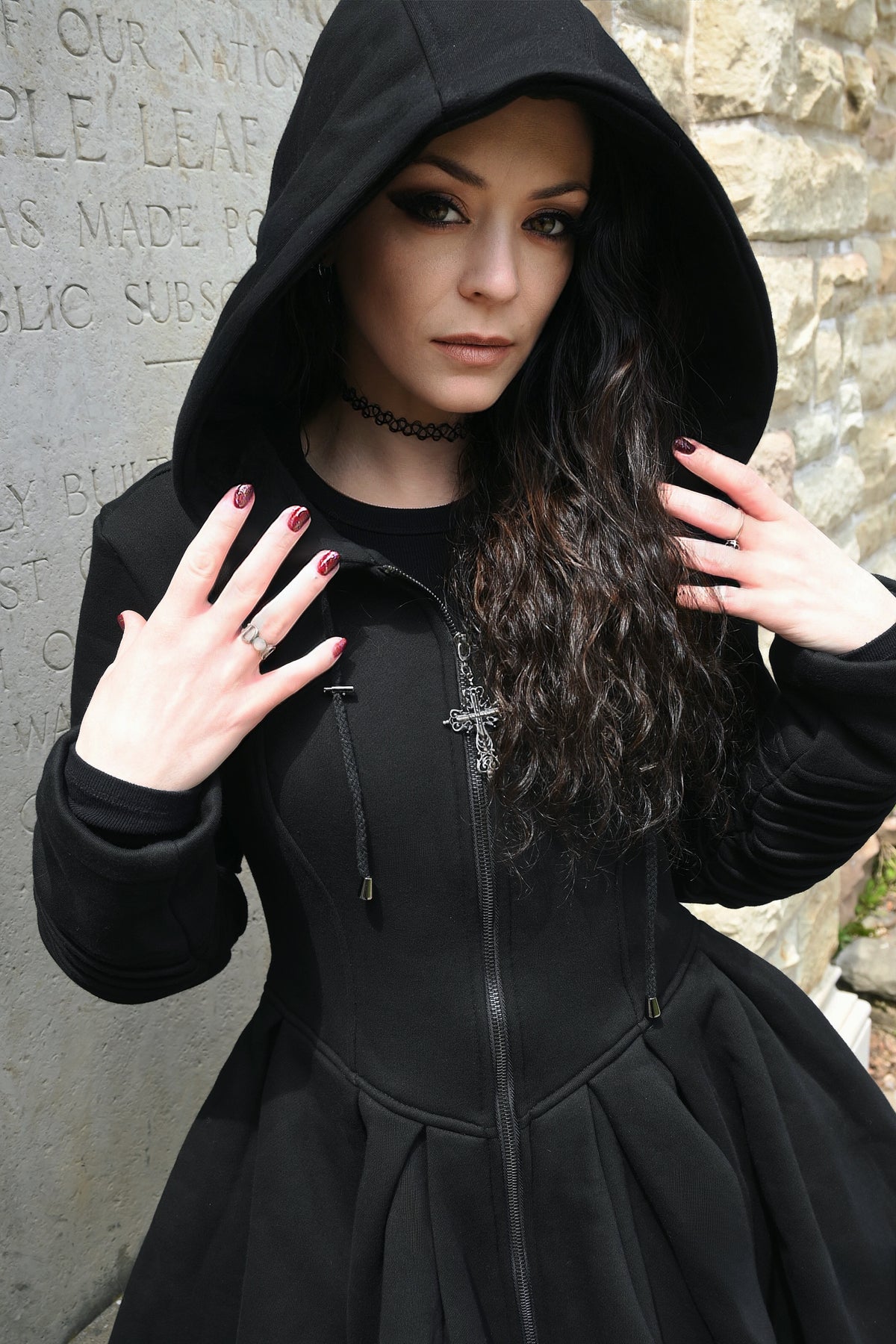 Dracula Hoodie Dress – Gothic Hoodie Dress by Dracula Clothing