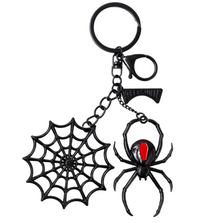 Black Widow Web Charm Keychain