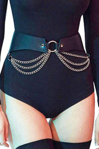 Turn heads when you cinch in your silhouette with the Vamp Chain Belt: a bold metal chain design from KATAKOMB that adds instant punk‑attitude and polish to your wardrobe.