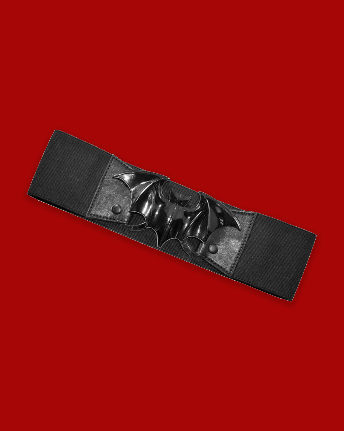 Elastic Waist Belt Bat Black