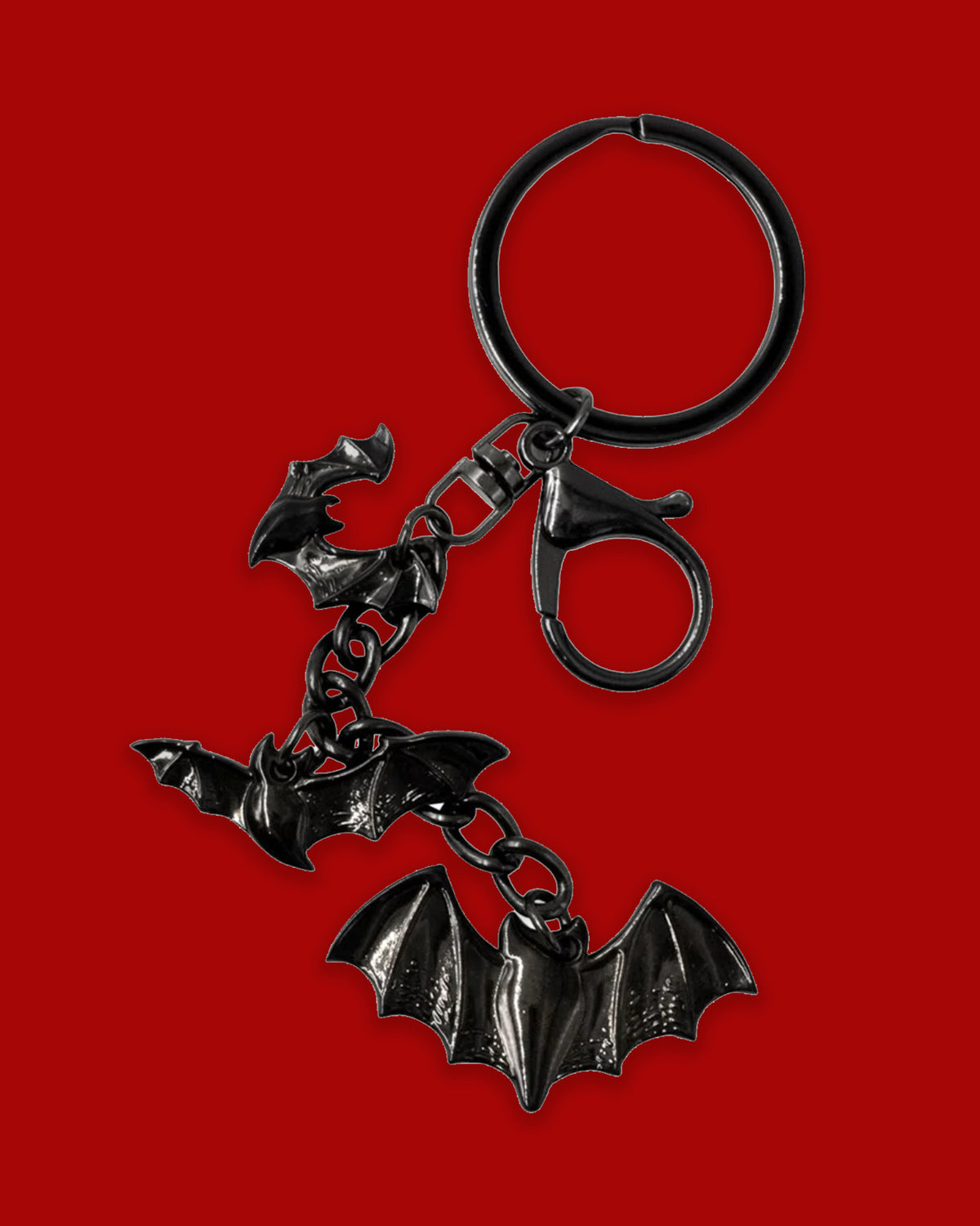 Flying Bat Charms Keychain