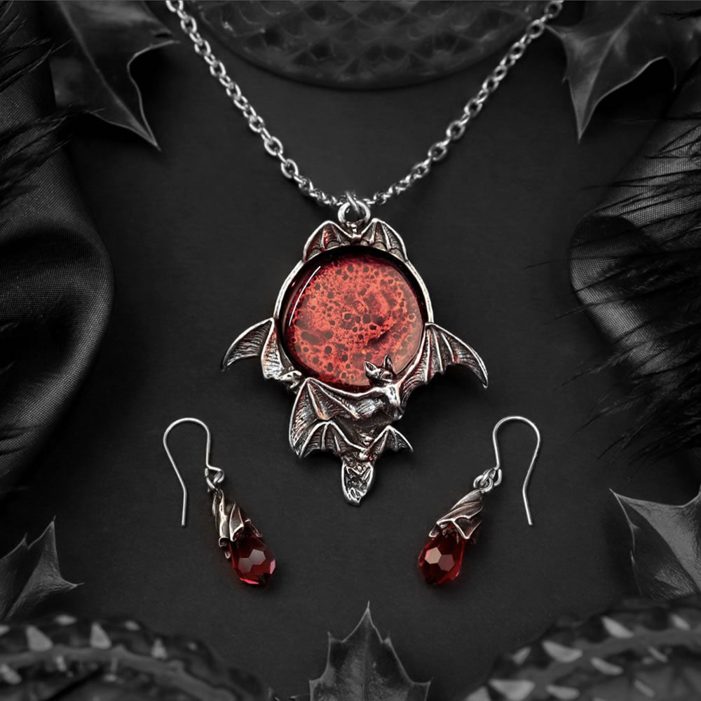 Empyrean Tear Earrings - Red