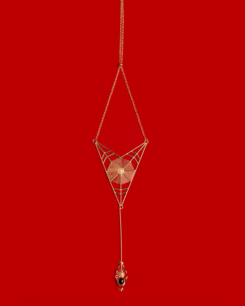 Golden Spider Necklace