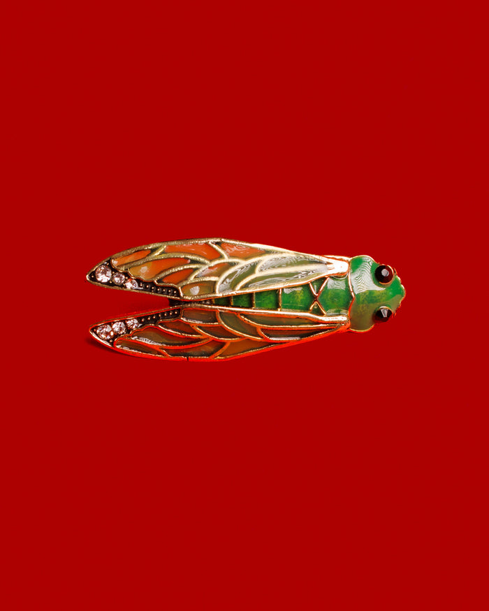 Green Insect Brooch