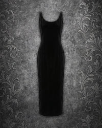 Vintage 90s Scott McClintock Velvet Lace-Back Maxi Dress