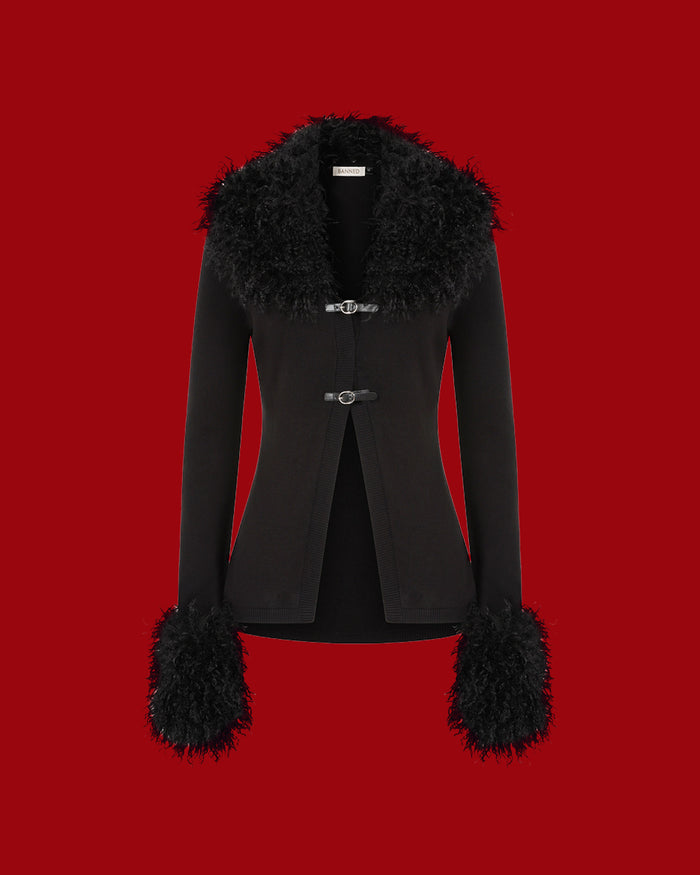 Wicked Rose Cardigan - Black