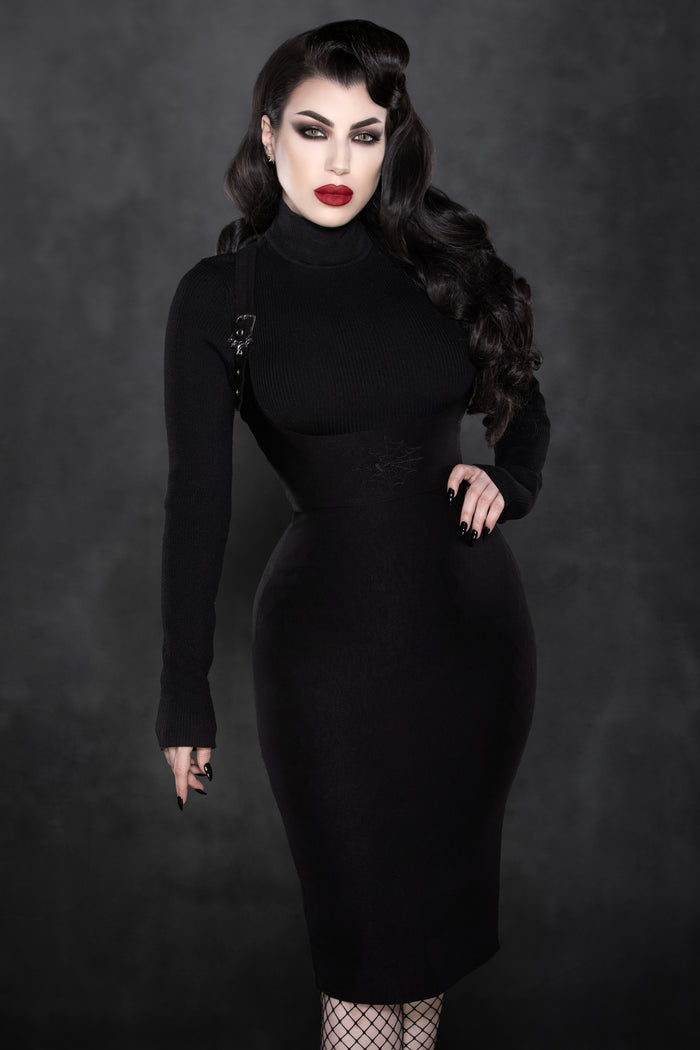 Gothic Eyelash Lace Dress Black - Restyle