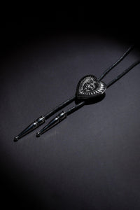 Handcrafted custom bolo tie with dual photo lockets and engraved brand logo, carefully made from durable, high-quality metals and leathers to ensure a refined finish and personal touch, ideal for weddings, anniversaries, or special events.