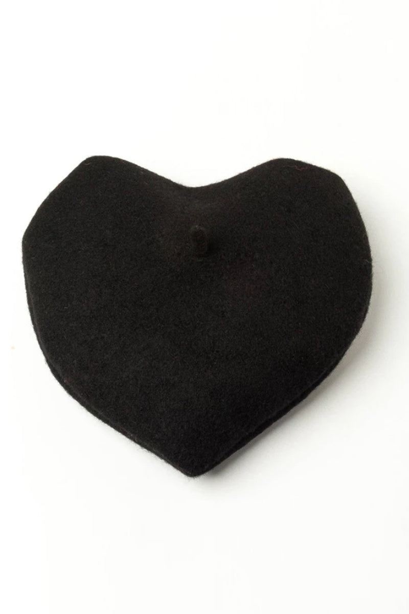 Heart Shaped Beret Hat - 3 Colours