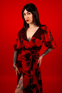Winona Maxi Dress - Red Floral